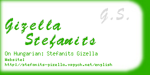 gizella stefanits business card